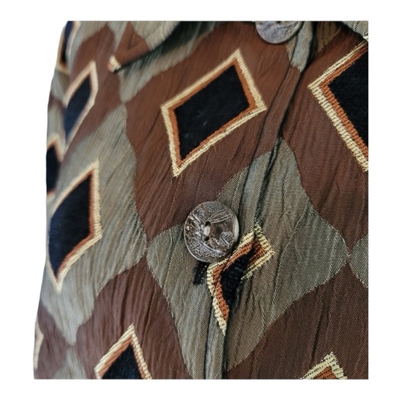 VTG 90s Keren Hart Collection Diamond Print Jacket XL - Picture 11 of 15